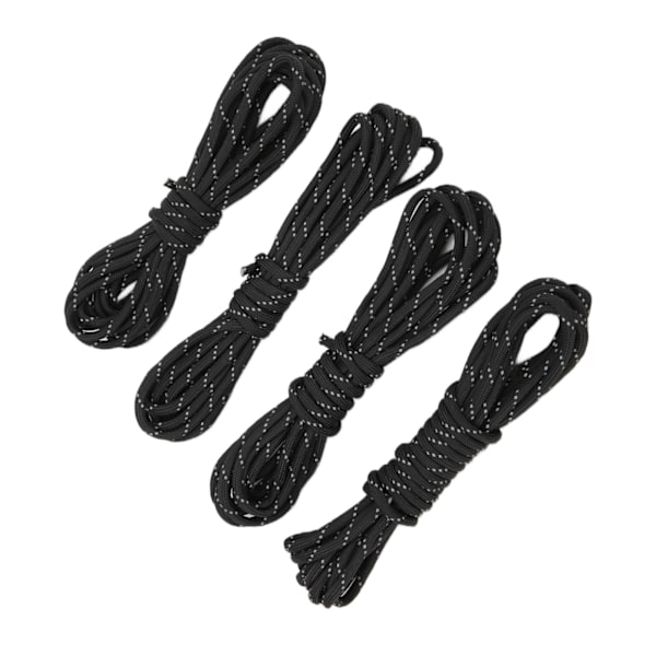 4 stk Paracord-reb reflekterende multifunktionelt fugtsikker korrosionsbeskyttende slidstærkt Guyline-telttov til camping