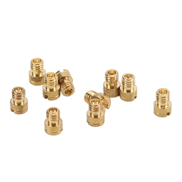 10 stk Forgasser Hoveddyser Metall Hoveddyseutskifting for Dellorto Bing Forgasser GY6 M4 #52‑75