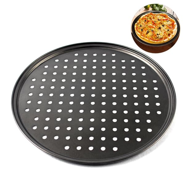 Pizzaform med slippbelegg, pizzabrett, rund pizzabakeform, solid bakeverktøy
