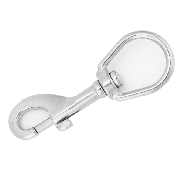 316 rustfrit stål enkelthoved krog Swivel Eye Snap Scuba Diving Accessory (100MM, hvid)
