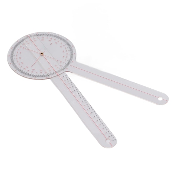 Ortopedisk goniometer i stor storlek - 360° vinkelvinkellinjal för knäleds-, armbågs- och axelterapi (31,6 cm/12,4 tum)