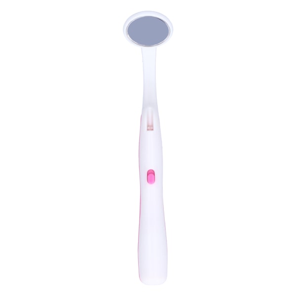 AntiFog plast tannspeil tenner inspeksjon LED lys speil tannlege munnpleie speil (rosa)