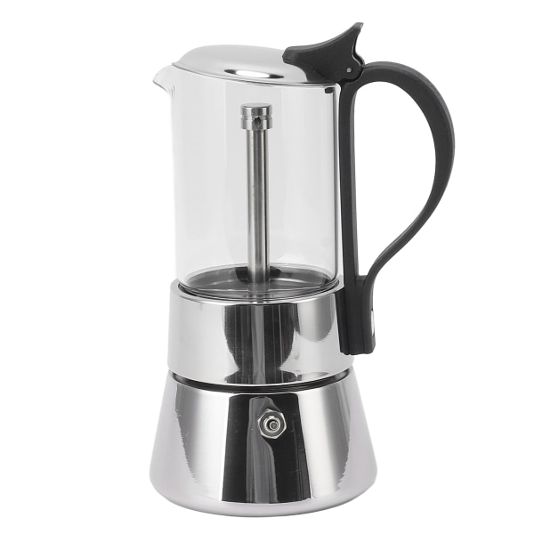 200ml Coffee Maker Pot with Handle 304 Stainless Steel Glass Coffee Making Machine for Household