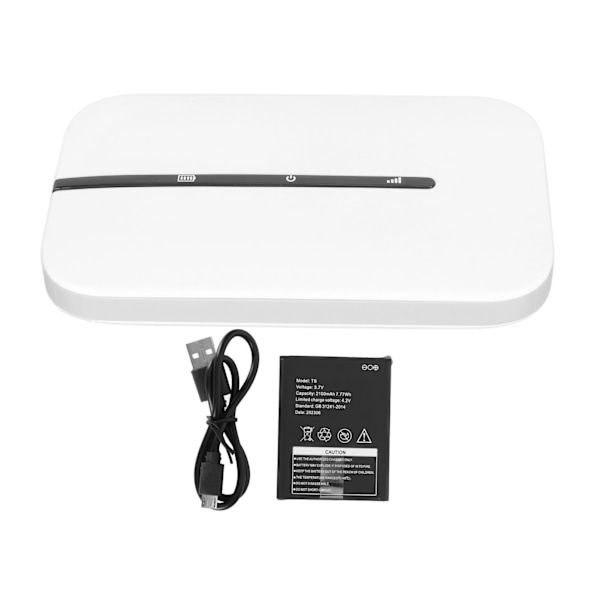 4G WiFi-router 150 Mbps, standard SIM-kortplats, stöd för 10 enheter, 2100 mAh USB WiFi-modem för kontor, resor och hem