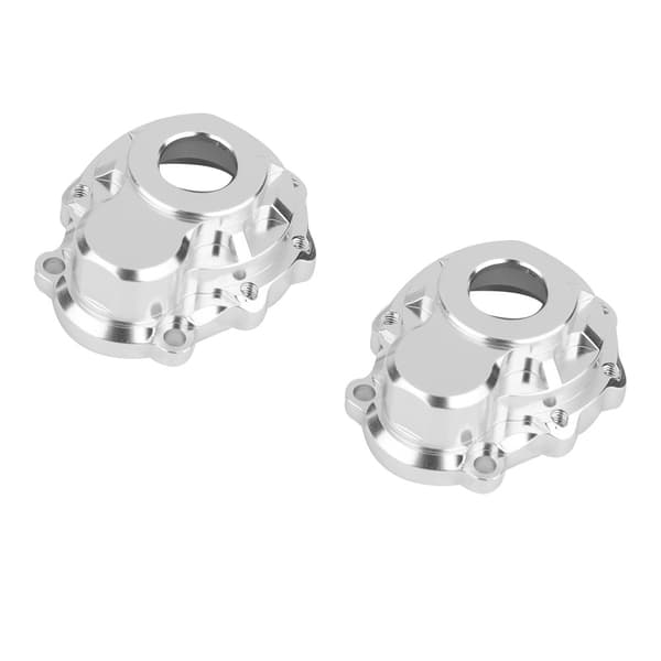 1 par aluminiumslegering for-/baghjulsnavkasse til Traxxas TRX-4 1:10 RC bil (titanium)