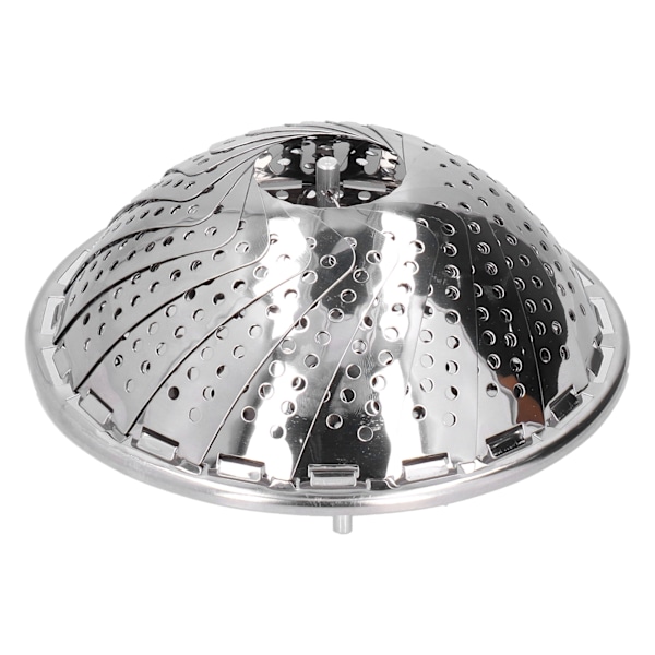 Rustfritt stål dampkurv 28 cm diameter sammenleggbar dampstativ for hjemmet