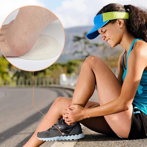 5 par Metatarsal filtdynor Andas framfotssula Fotdyna för fotbesvär Lindring för vandring utomhus Vit