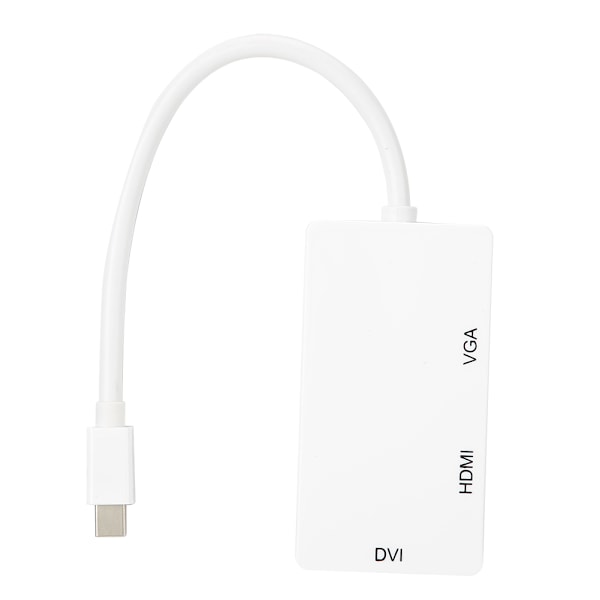 3 in 1 DP -muunnin MiniDP - HDMI DVI VGA -kaapelisovitin, ei tarvitse ulkoista virtalähdettä