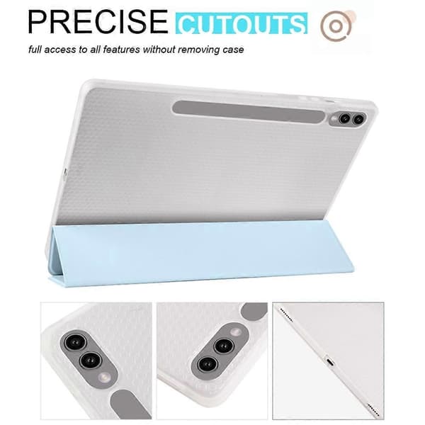 Etui til Samsung Galaxy Tab S10+ med Penneholder Tri-Fold Stativ Tablet Beskyttelse Auto Vågn/Sov