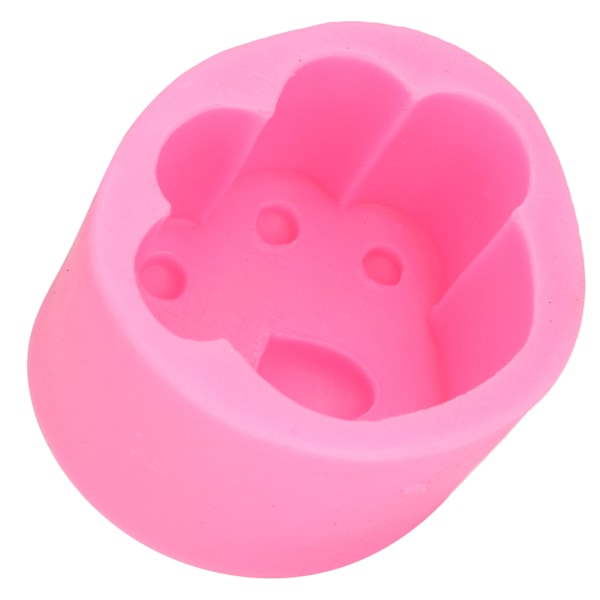 Silikonform Flexibel Mjuk Återanvändbar Katt Hund Tass Form Dekorationsform Bakverktyg för DIY Tårta Fondant Stil 3 Rosa 19-227