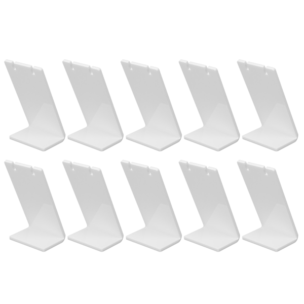 10 stk Akryl Ørepynt Holder Organizer Ørepynt Smykker Oppbevaring Display Stativ Utstillingsvindu Øredobber Display Stativ Ørepynt Oppbevaring Hvit