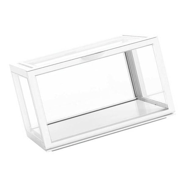 Figur Organizer Skrivebord Dukke Akryl Vitrine Høj Transparens Forseglet Støvsikker Visningsmontre Hvid