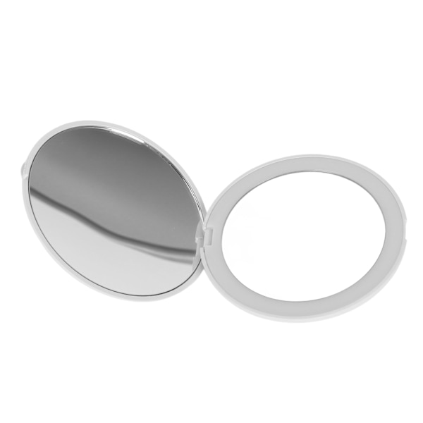 3,5 tommer LED Makeup Spejl Bærbar 1X 2X Forstørrelse 6500K Foldbar Håndholdt Dobbeltsidet Oplyst Spejl til Rejser Hvid