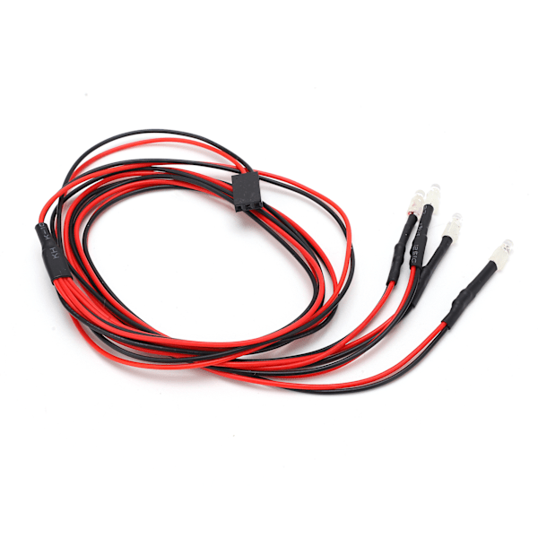 4st RC bil LED-ljus RC trekanals kontrollstrålkastare för 1/10 1/8 modellbilar