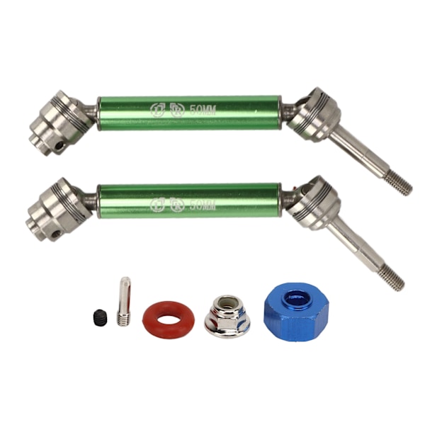 1 Par RC Drivaxlar Stål Aluminium Legering 12cm Längd CVD Bakre Drivaxlar för TRAXXAS SLASH 1/10 Grön