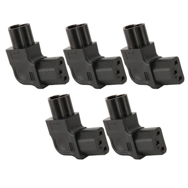 5 stk. IEC320 C6 til IEC320 C7 Strømadapter 2500W Strømstikadapter til PDU Chassis Strømforsyning UPS Stikkontakt