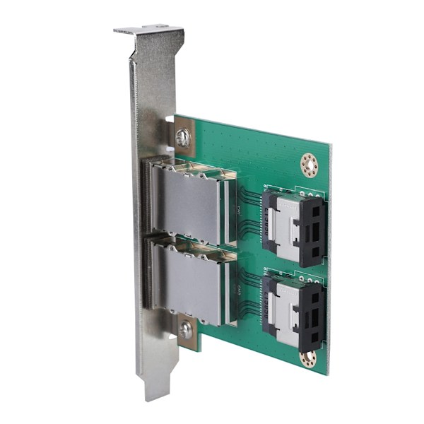 Dual Mini SAS 36P-26P SFF8087 - SFF-8088 palvelinsovitinkortti 8088-8087 muunnin PCI-kiinnike