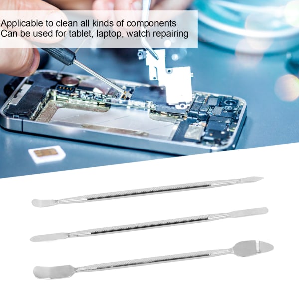3 stk Metal Spudger 2 Ends Reparasjon Åpning Pry Tool Kit Universal for mobiltelefon Tablet bærbar PC