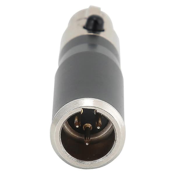 2 stk Mini XLR 3-pin Han til Mini XLR 4-pin Hun Zinklegering Hus Lydadapterstik