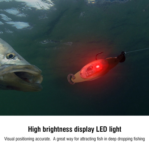 Deep Drop LED Fishing Lure Light - Rødt Blinkende Eye Fish Attractor