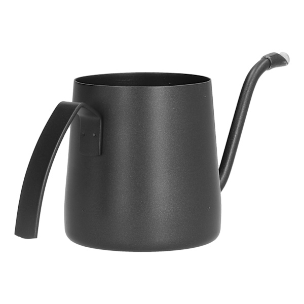 Kaffe Kanna Rostfritt Stål Lång Smal Pip Gås Hals Obelagd Tekanna för Hem Svart 350ml