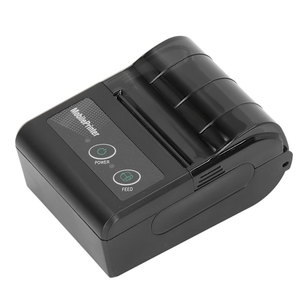 Bluetooth Kvitteringsprinter Smartphone Kontrol 200dpi Termisk Labelprinter Kvitteringsprinter med 1 Rulle Printerpapir