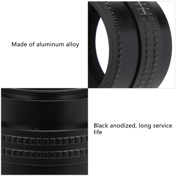 Justerbar fokuseringsspiraladapter makroforlængerrør til M65 til M65 25-55 mm kamera