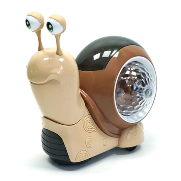Interaktivt elektrisk gå-snegle-babylegetøj med musik og lys Brown