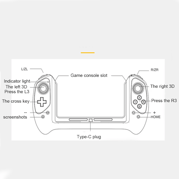 Sort Game Controller Gamepad til NS Switch Spillekonsol Joystick Plug and Play