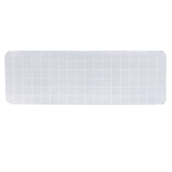 Akrylblokk 6x18cm Sikker Rund Hjørnedesign Transparent Gjenbrukbar Holdbar Klare Stempler for Notatbok Kalender Kort