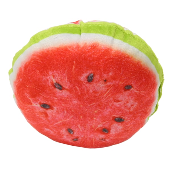 Frukt Plysch Hundeleksak Cartoon Söt Interaktiv Mjuk Bittålig Pipande Plysch Hundeleksaker för Små Medelstora Stora Hundar Vattenmelon