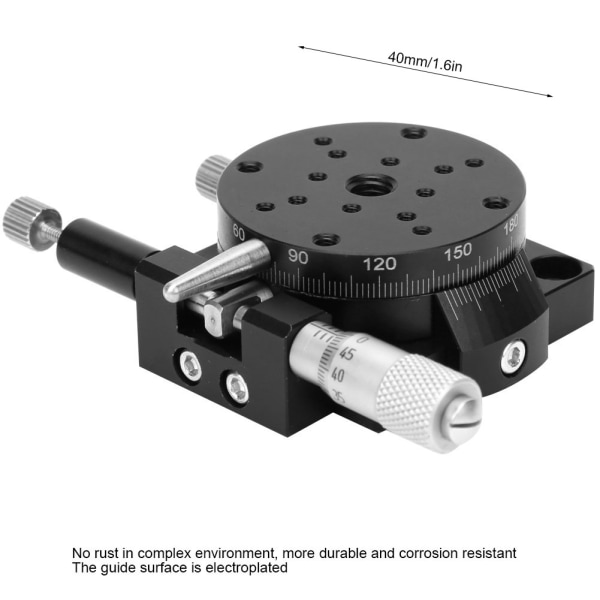 RSP40-L R-akse trimmestasjon manuelt justerbar glideplattform 40 mm for mikrometer
