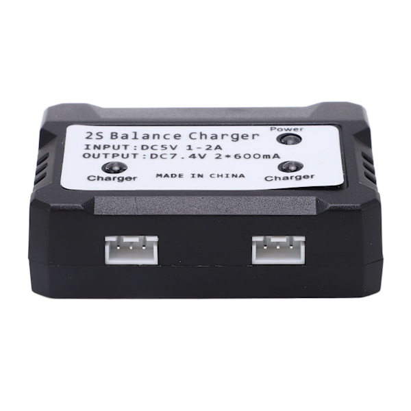 2S Balanceoplader 7.4V LiPo Batterioplader til Wltoys RC Bil Båd Fly Legetøj Sort