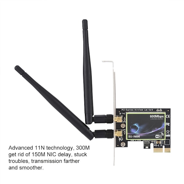 SU N600 PCI-E Pöytätietokoneen Nopea Langaton Verkkokortti Windowsille