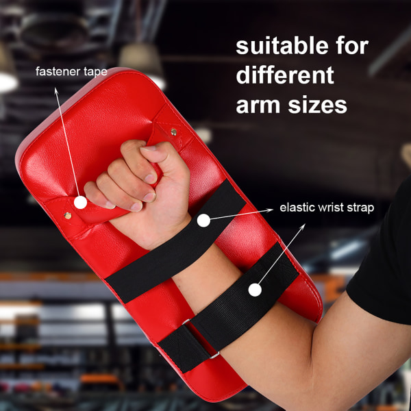 Kestävä PU-nahkainen jalkojen käsien nyrkkeilyalusta nyrkkeilyn potkunyrkkeilyharjoitteluun (punainen)