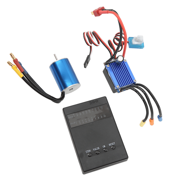2435 4800KV Børsteløs Motor med 25A ESC Børsteløs Programmeringskort Combosett Passer for Traxxas 1/16 1/18 RC Bil