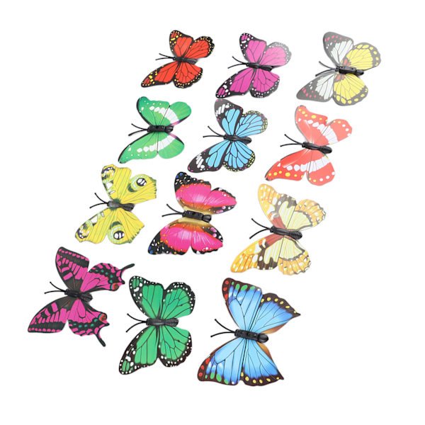 200 stk 7 cm sommerfugl vegg klistremerker PVC 3D sommerfugler flyttbare vegg klistremerker for hjem rom soverom fest dekorasjon