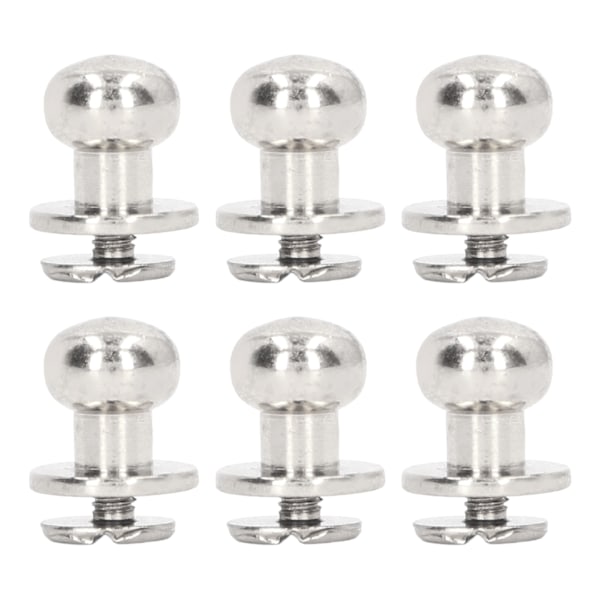 200 Set Munknit Högglans Glattare 10x8mm Utsökt Hantverk Läder DIY Hantverksmaterial för DIY Kläder Väskor Silver