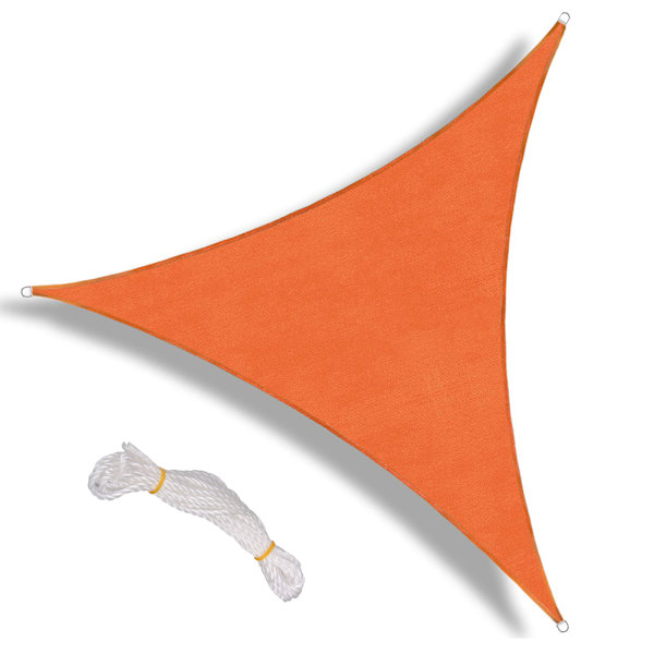 Orange Röd Segelskärm Polyester Oxford Duk UV-block Solskydd Segel för uteplats Bakgård Park Lekplats Gräsmatta 10x10x10ft