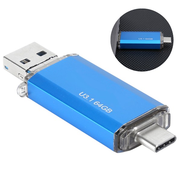MAIKOU USB Flash Drive 3 i 1 USB 3.0/Micro Port Drive Computer Tilbehør 32‑256G