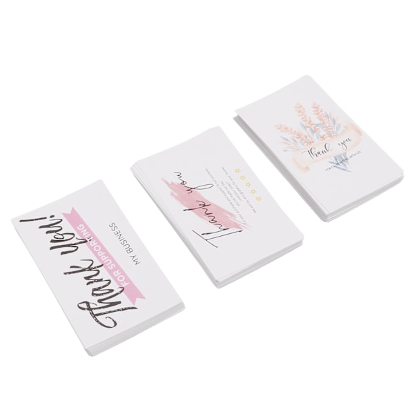 90 stk. blanke postkort, klare mønstre, blank overflate, hvit kartong for notater, memo, ordforråd, DIY