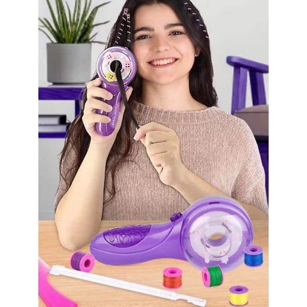 Bærbart elektrisk hårflettesæt - DIY automatisk hårdekorationsværktøj til kreativ fletning - Modesalon Hårfletningslegetøj til piger