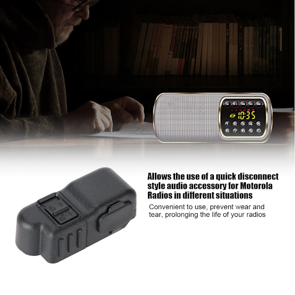 MTP3250 Slitesterk Øreplugg Lydadapter for Motorola Radio Walkie Talkie Tilbehør