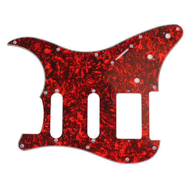 Elektrisk gitar Pickguard PVC Plast Guard Ripebrett Frontplate Paneldeksel Instrumenttilbehør Stor rød skilpaddeskall Farge GSSH71