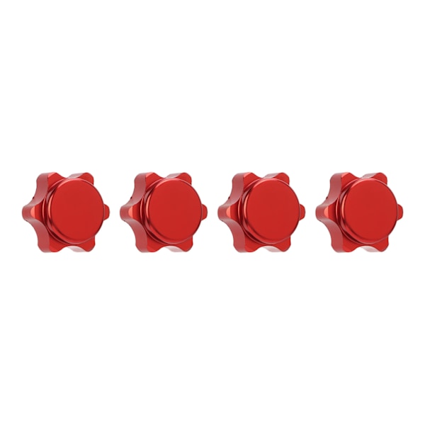 4 stk 17mm aluminium støvtette muttere Deksel for 1/8 fjernstyrt Bilhjul Felg Navmuttere Deksel Rød