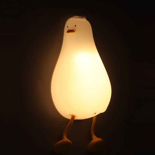 Cute Duck LED Night Light - Mjuk silikon, USB uppladdningsbar