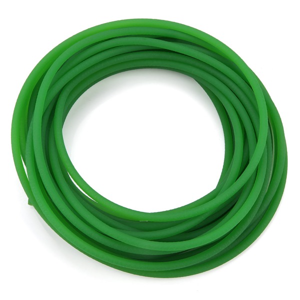 Grön grov yta PU polyuretan rund rem för drivtransmission (5mm*10m)