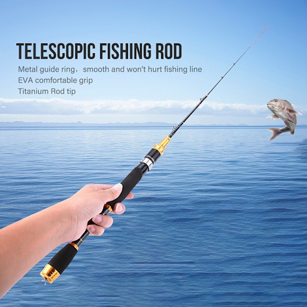 Teleskopisk Kulfiber Ultralet Spinning Casting Rock Havfiskestang