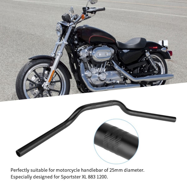 Stål Motorsykkel Styre 25mm passer for Sportster XL 883 1200 (Svart)