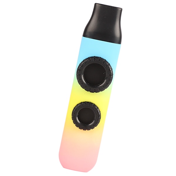 Kazoo Plastic professionelt justerbart tonemusikinstrument med 10 stk fløjtemembraner til ukulele violin højglans tri-farve gradient